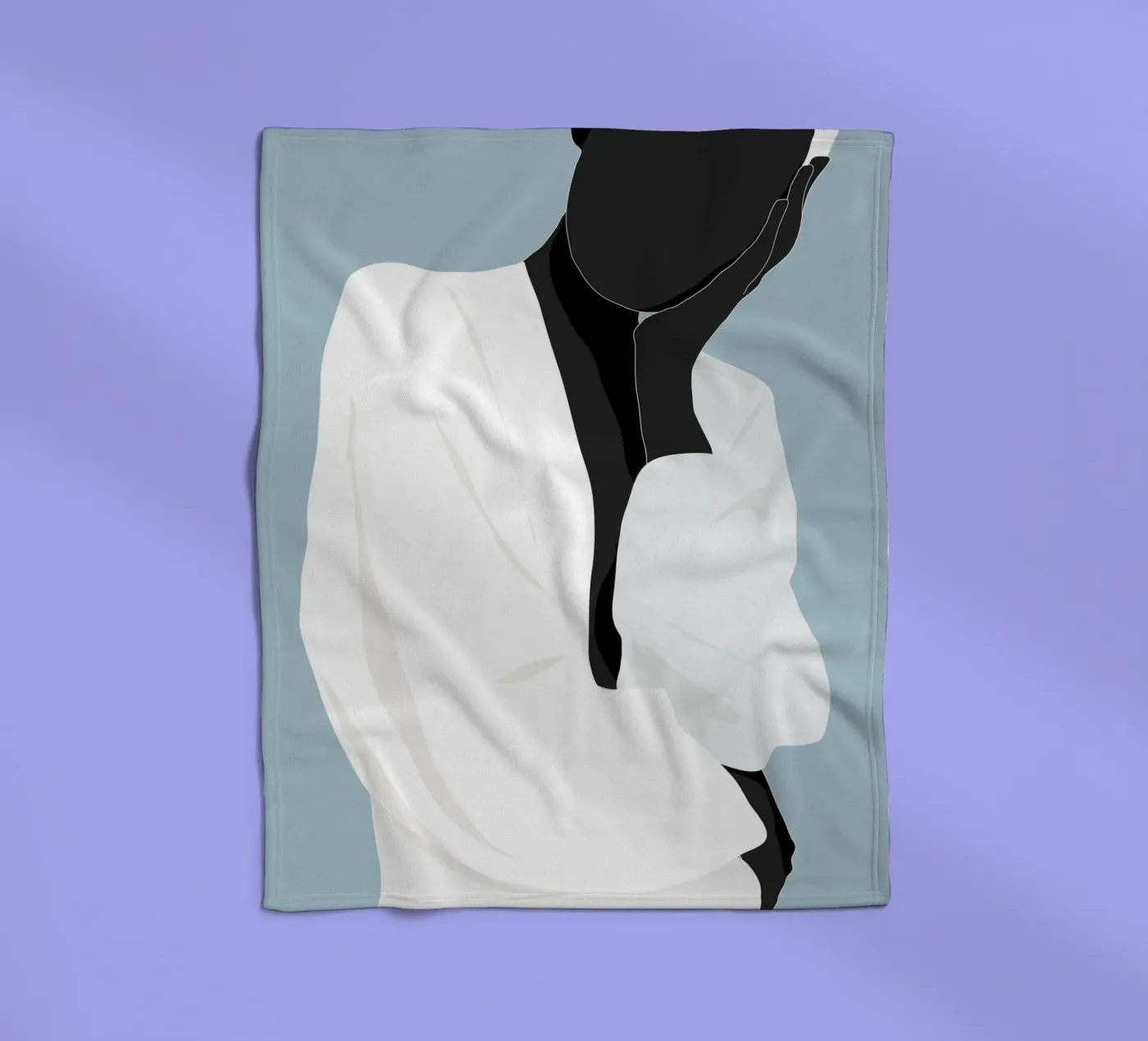 Minimal Figure fleece blanket by M.A.Z.U.N.