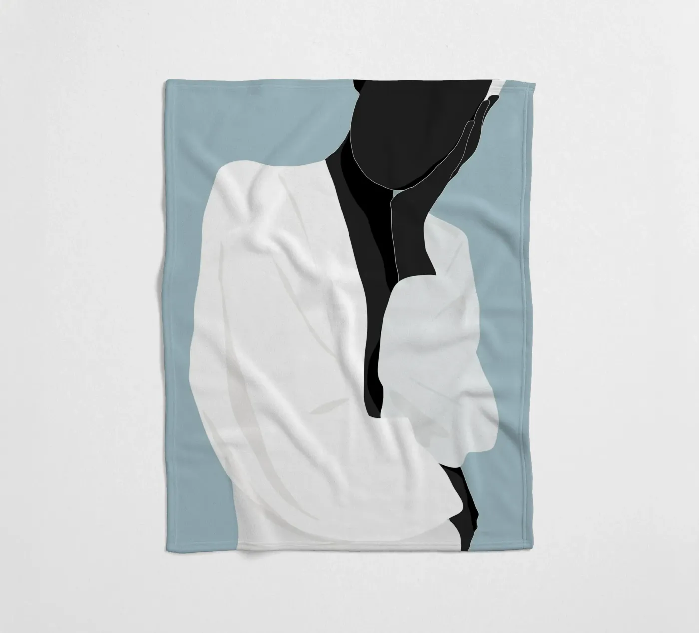 Minimal Figure fleece blanket by M.A.Z.U.N.