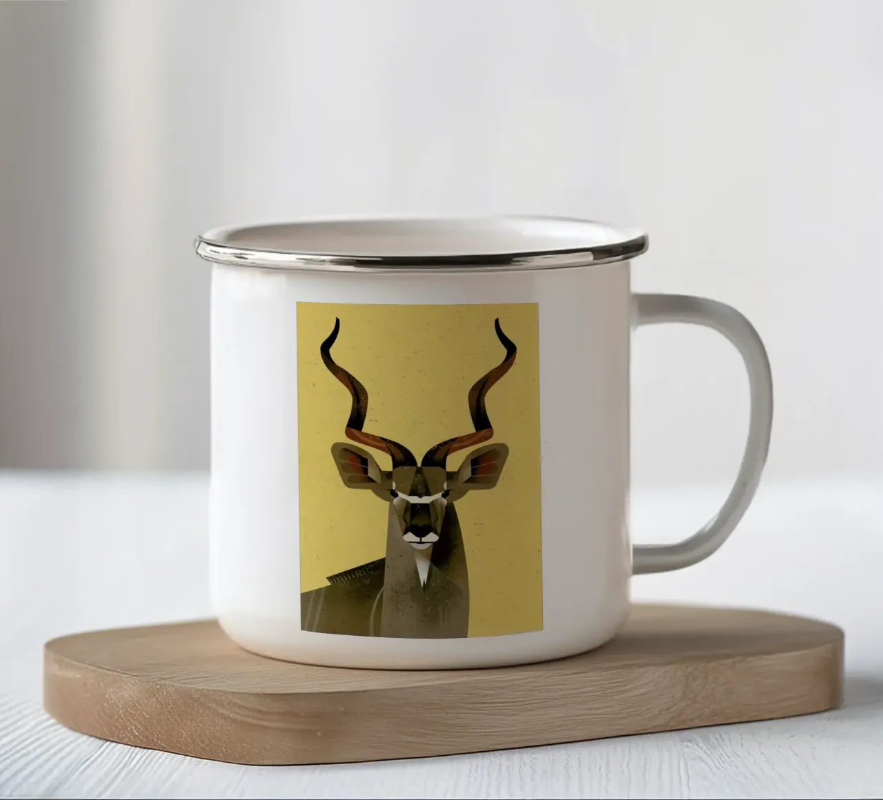Großer Kudu tazza in smalto da Dieter Braun