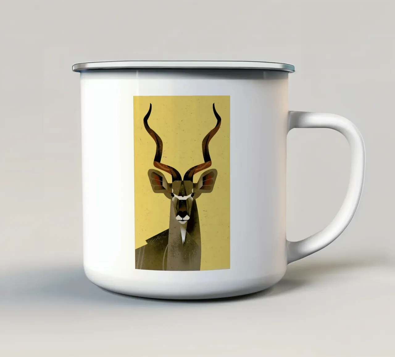 Großer Kudu tazza in smalto da Dieter Braun