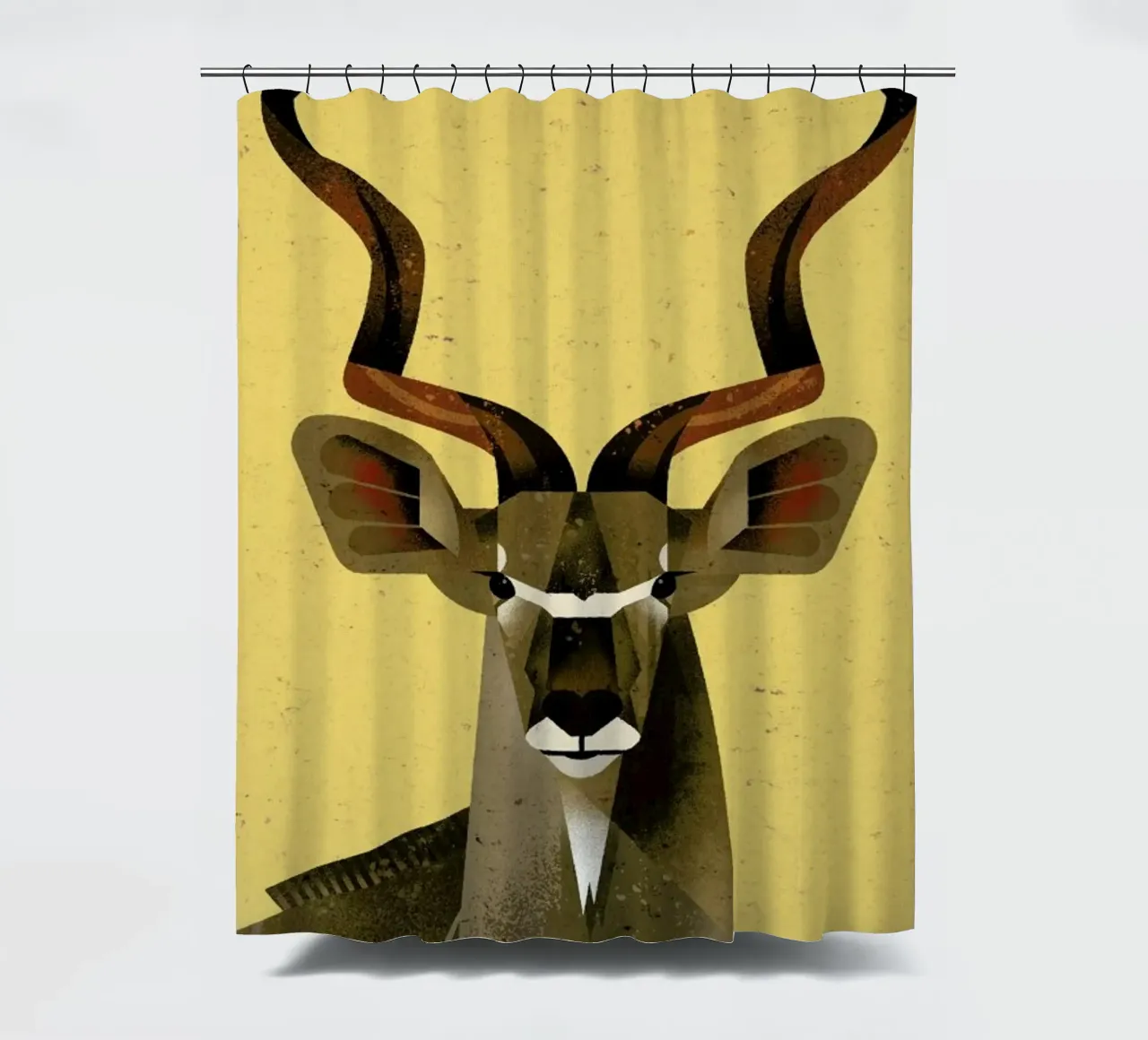 Großer Kudu shower curtain by Dieter Braun