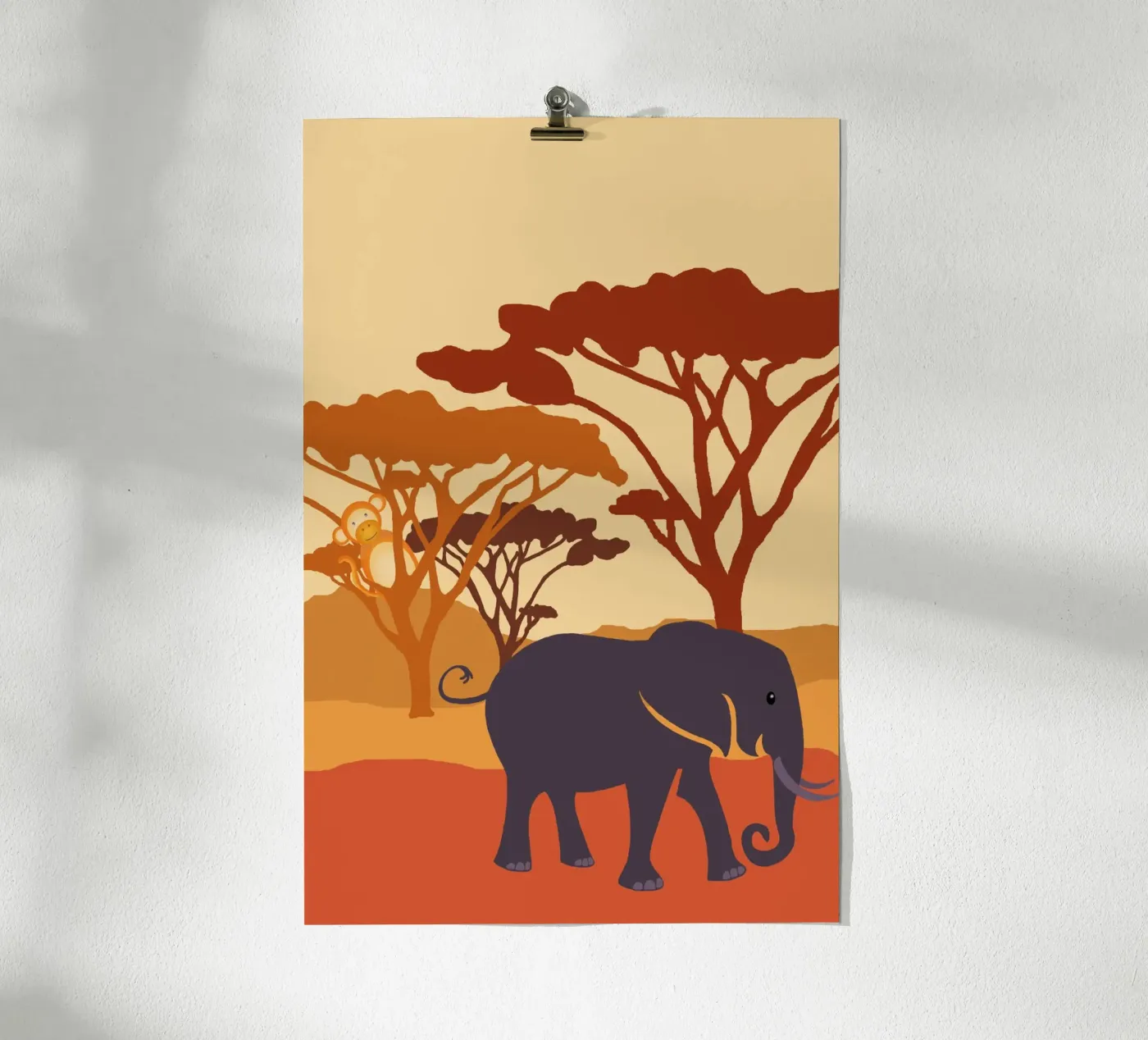 éléphant savanne poster da alexiableu