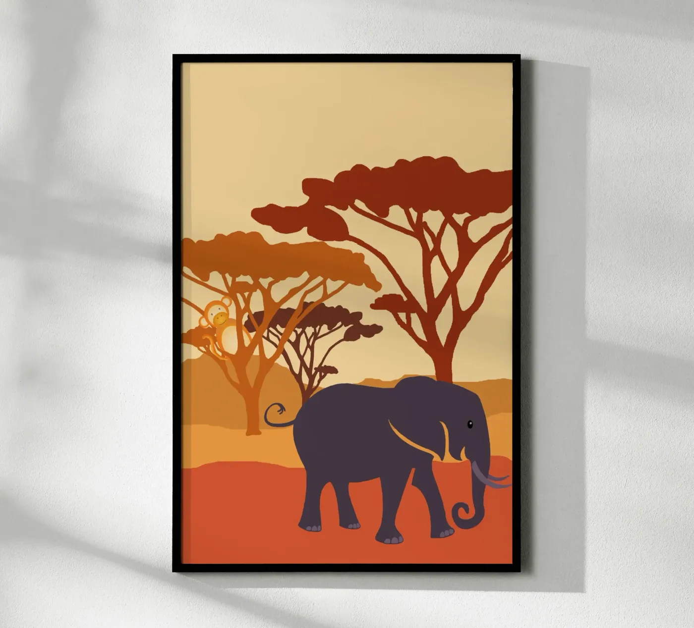 éléphant savanne poster da alexiableu
