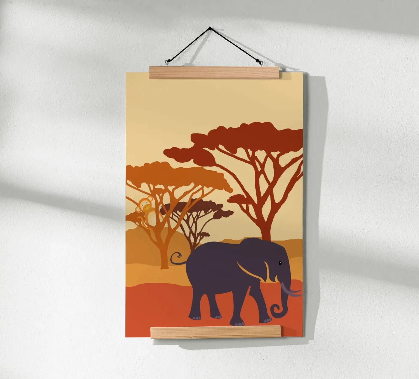 éléphant savanne poster da alexiableu