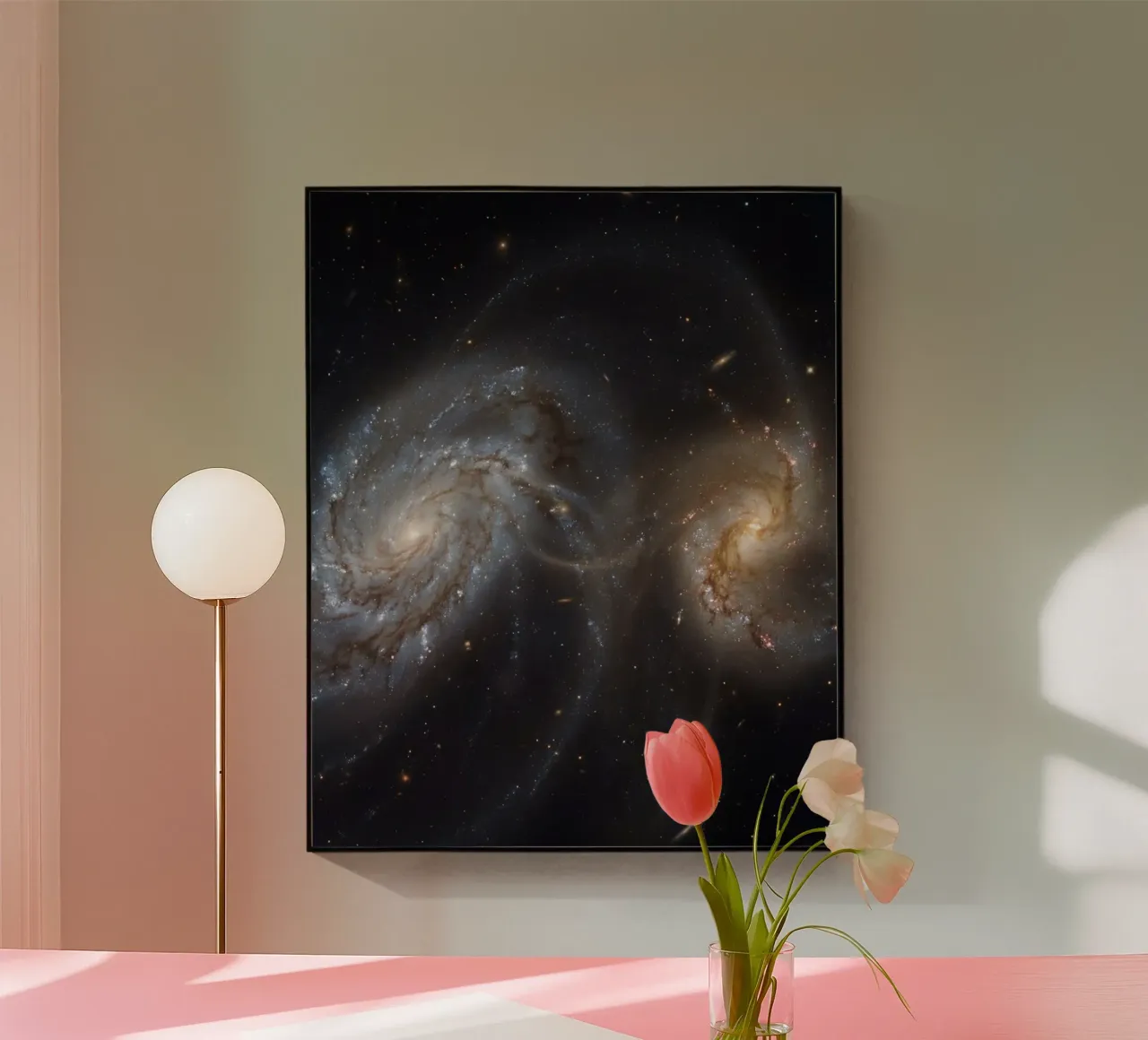 Interacting Galaxies acryl van Stellar Dream Art