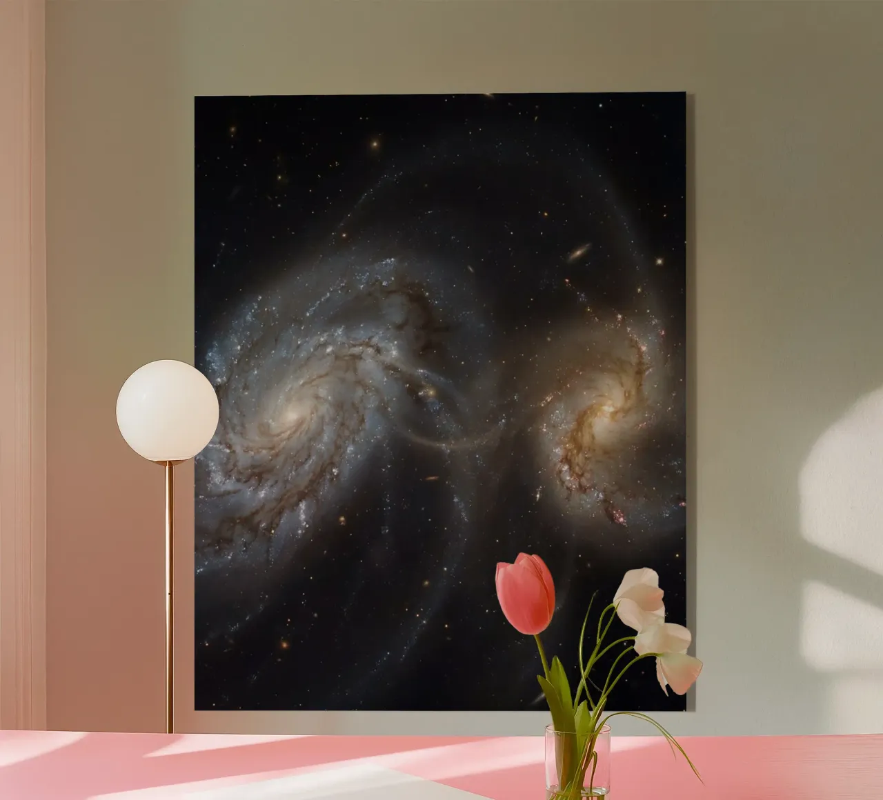 Interacting Galaxies acryl van Stellar Dream Art