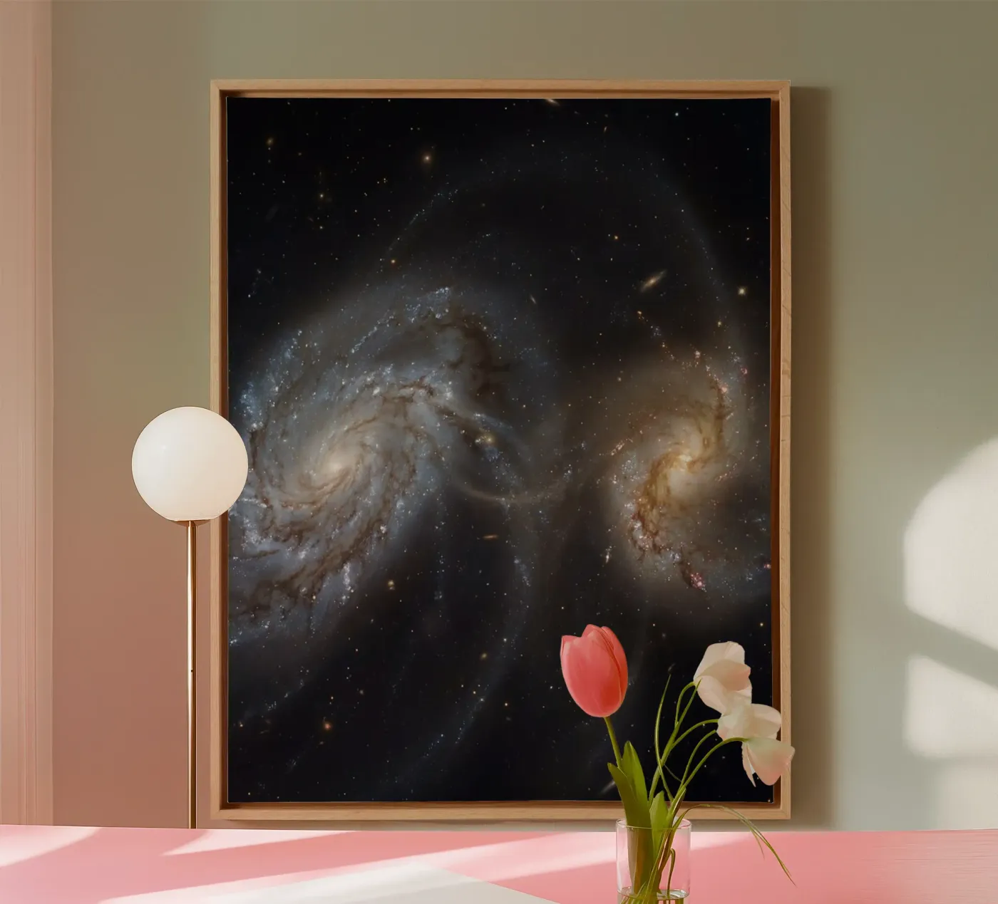 Interacting Galaxies tela da Stellar Dream Art