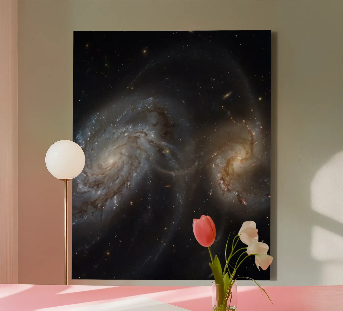 Interacting Galaxies tela da Stellar Dream Art