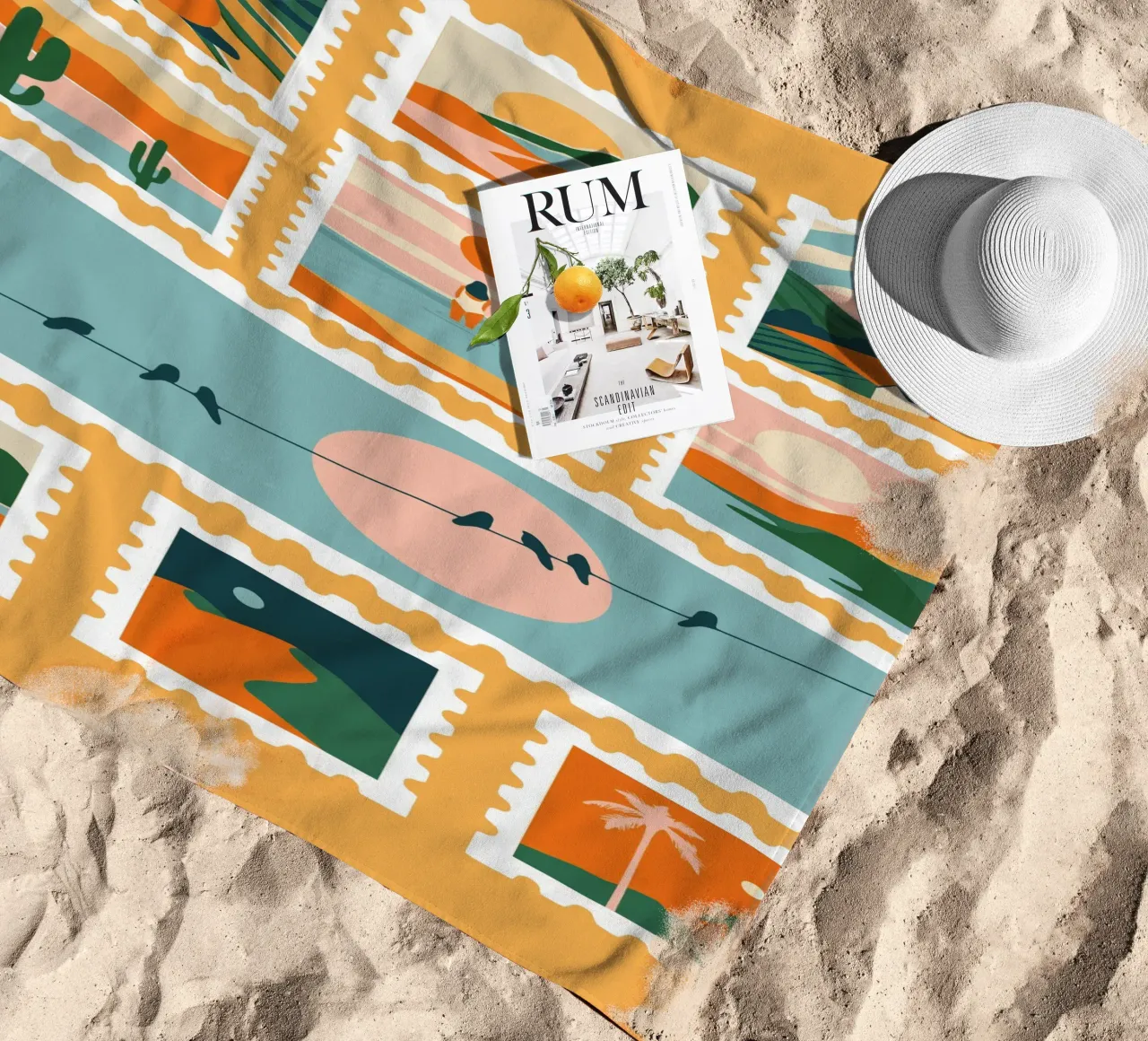 Somewhere beach towel by Tamsen Design