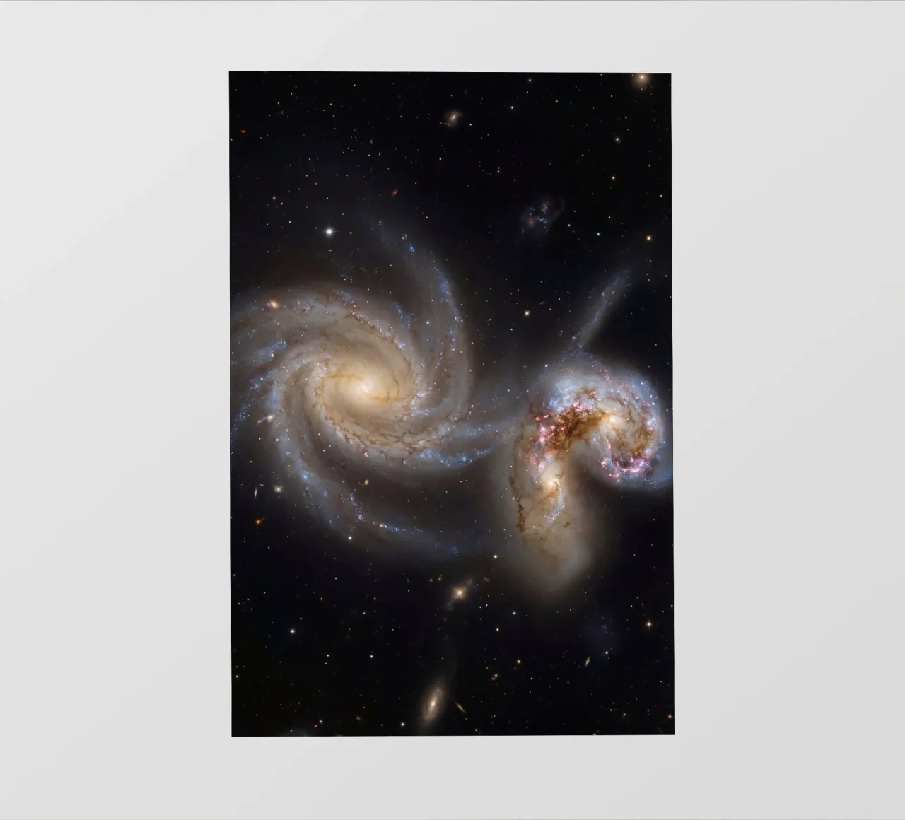 Cosmic interaction fotobehang van Stellar Dream Art
