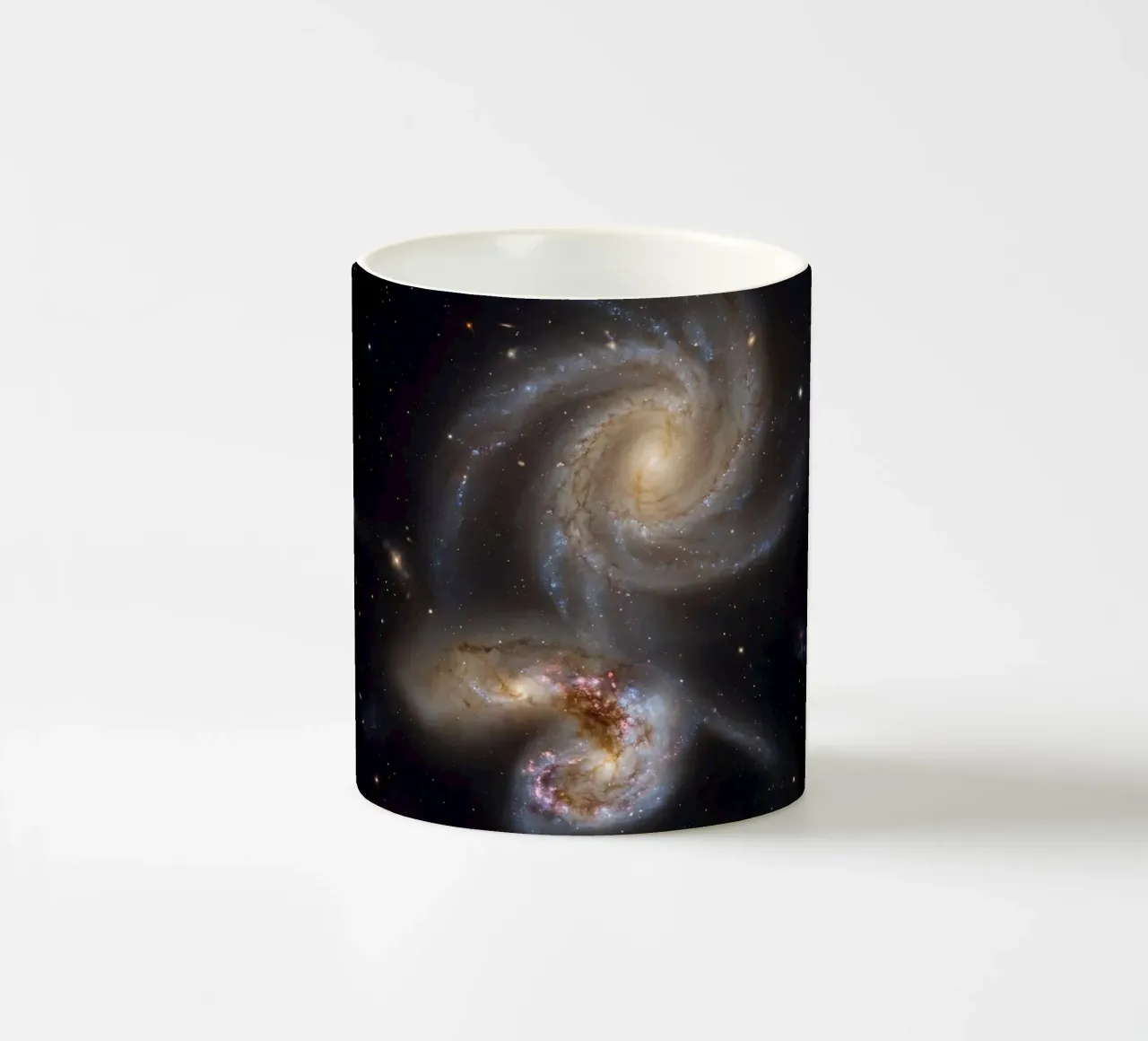Cosmic interaction ceramic mug by Stellar Dream Art