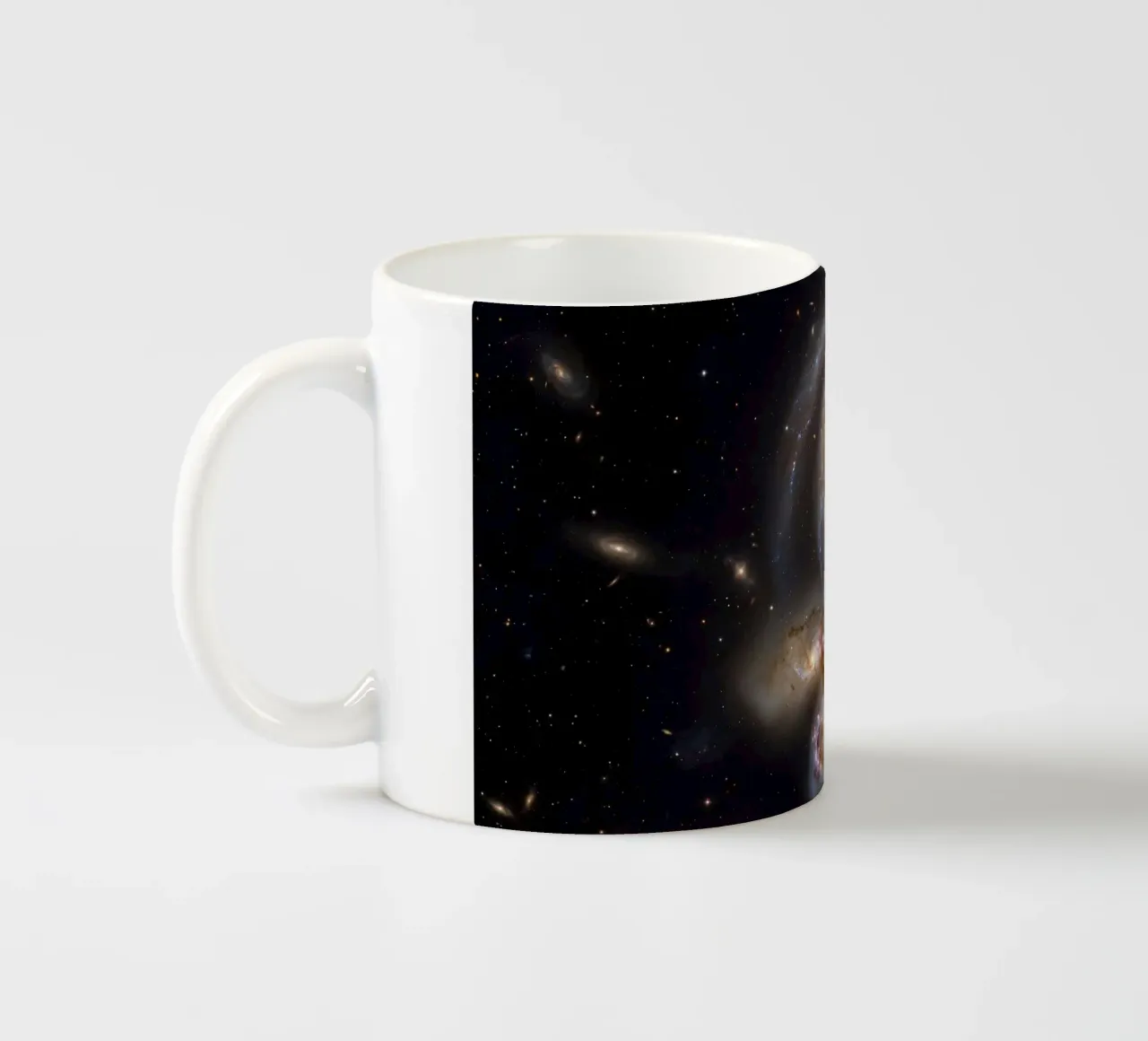 Cosmic interaction ceramic mug by Stellar Dream Art