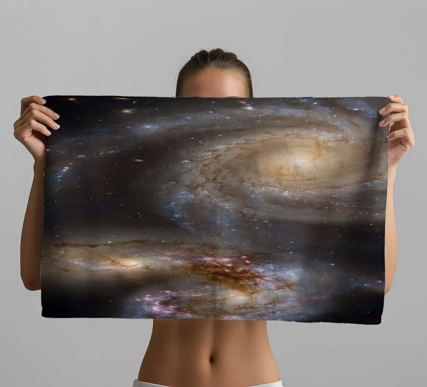 Cosmic interaction badhanddoek van Stellar Dream Art