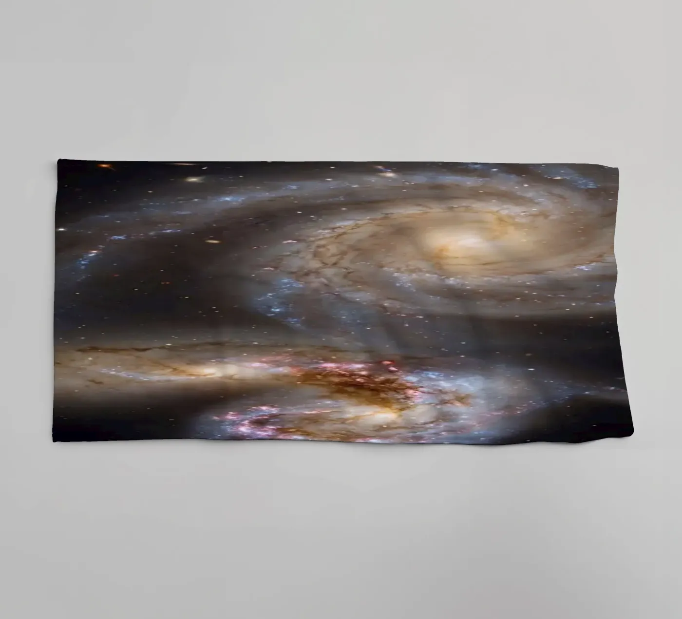 Cosmic interaction badhanddoek van Stellar Dream Art