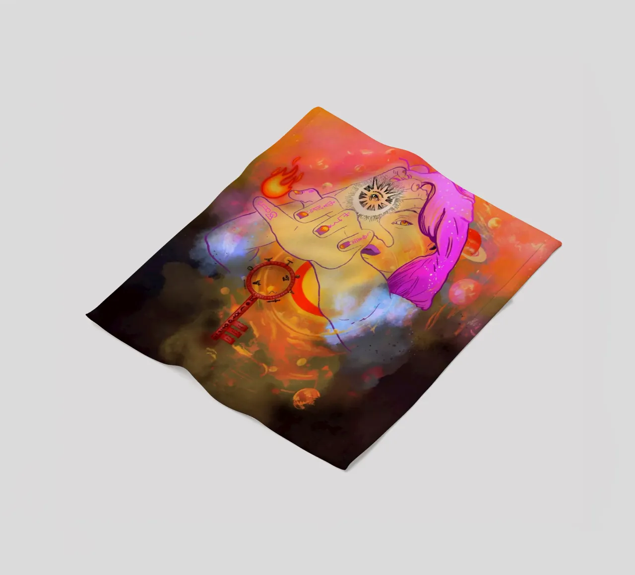 Portal of Perception fleece blanket by Raquel Leyva