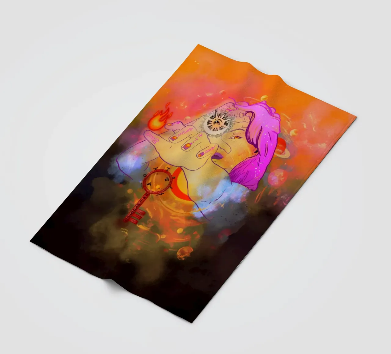 Portal of Perception fleece blanket by Raquel Leyva