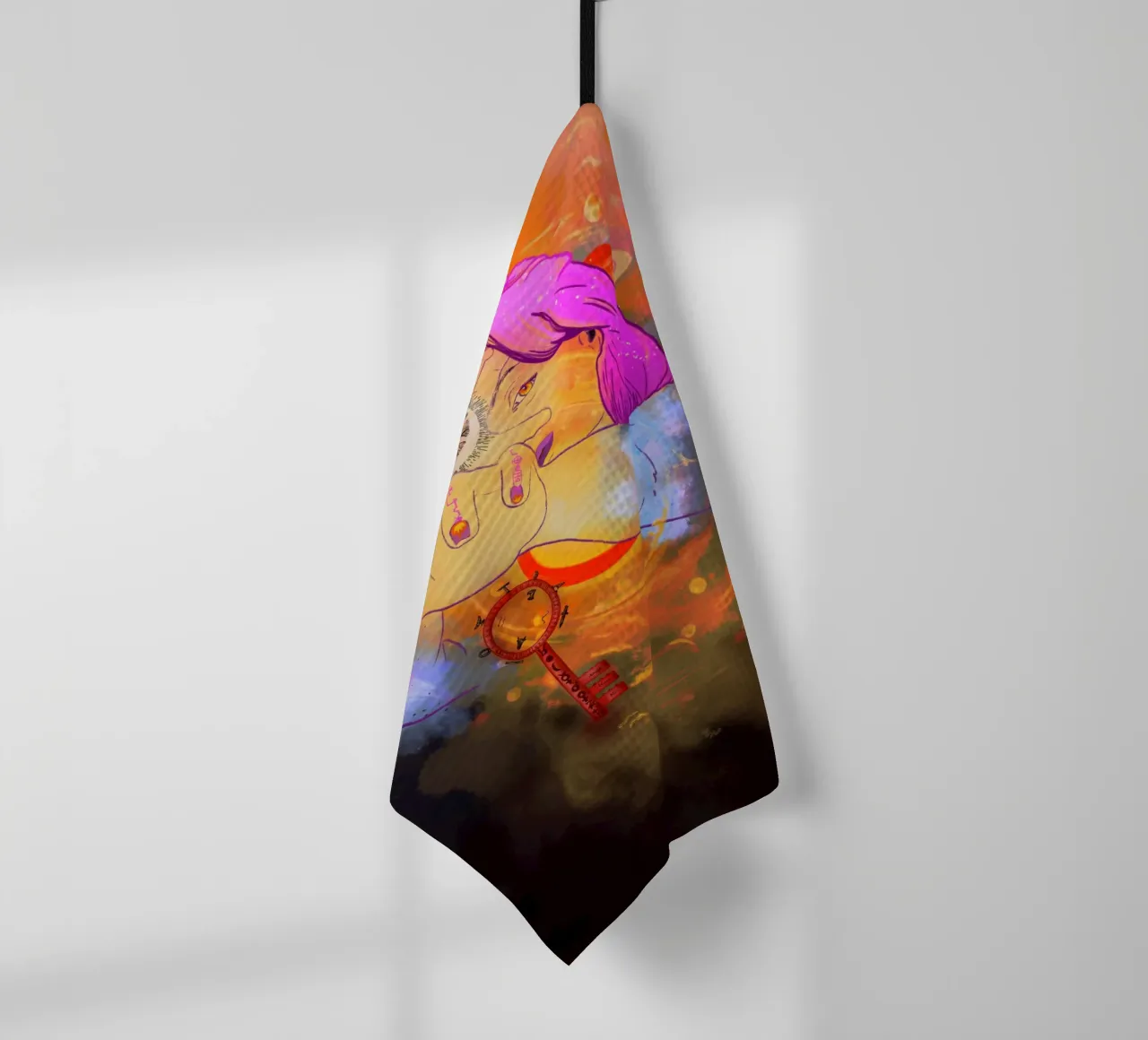 Portal of Perception tea towel by Raquel Leyva
