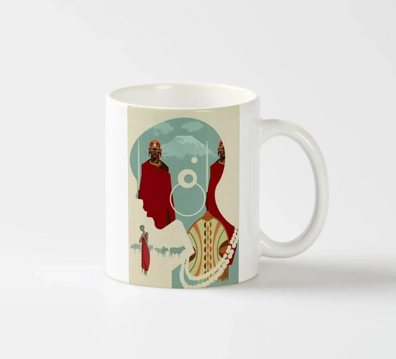 Maasai tazza in ceramica da Dieter Braun