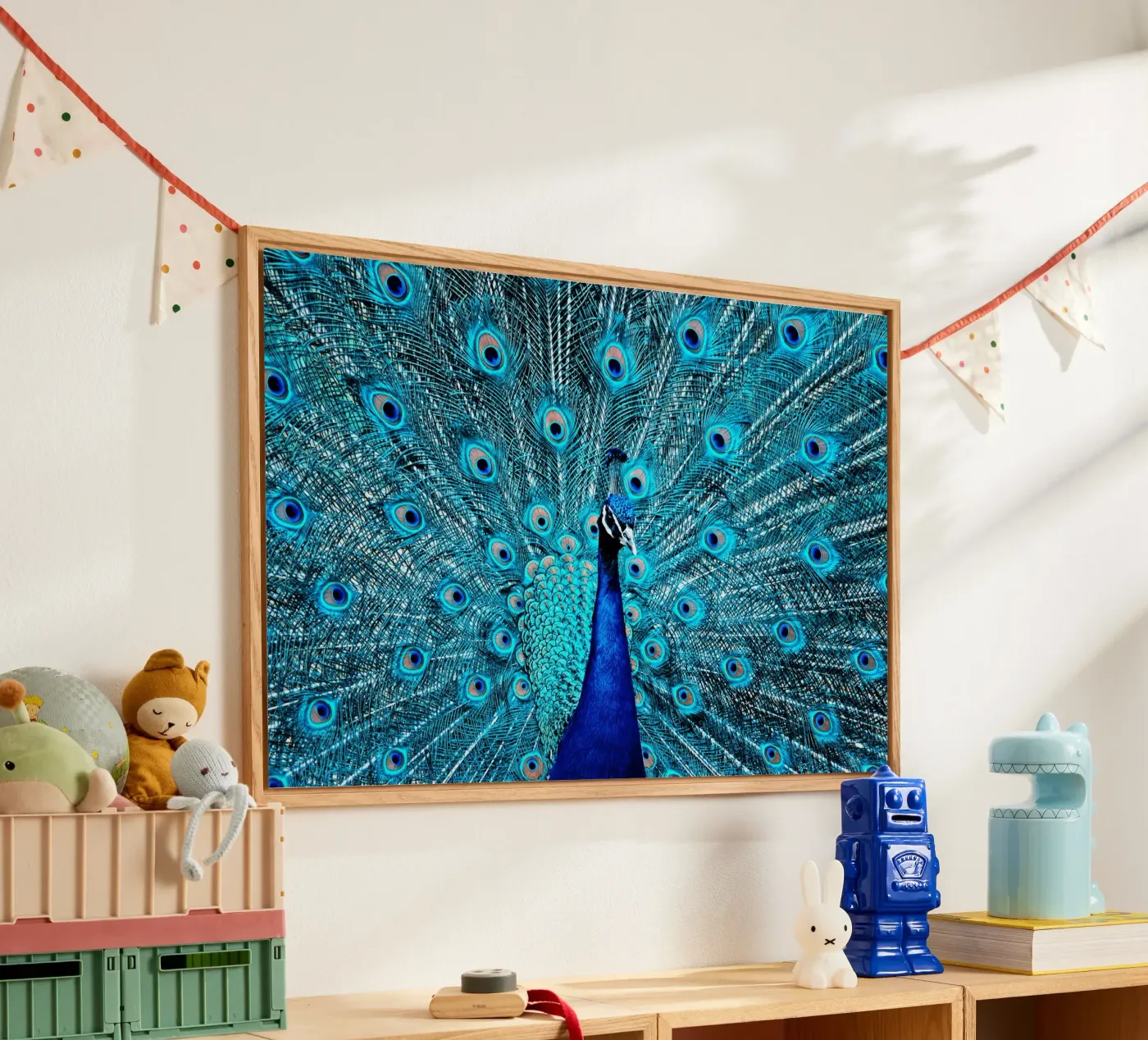 Pavone blu plexiglass da Atteloi