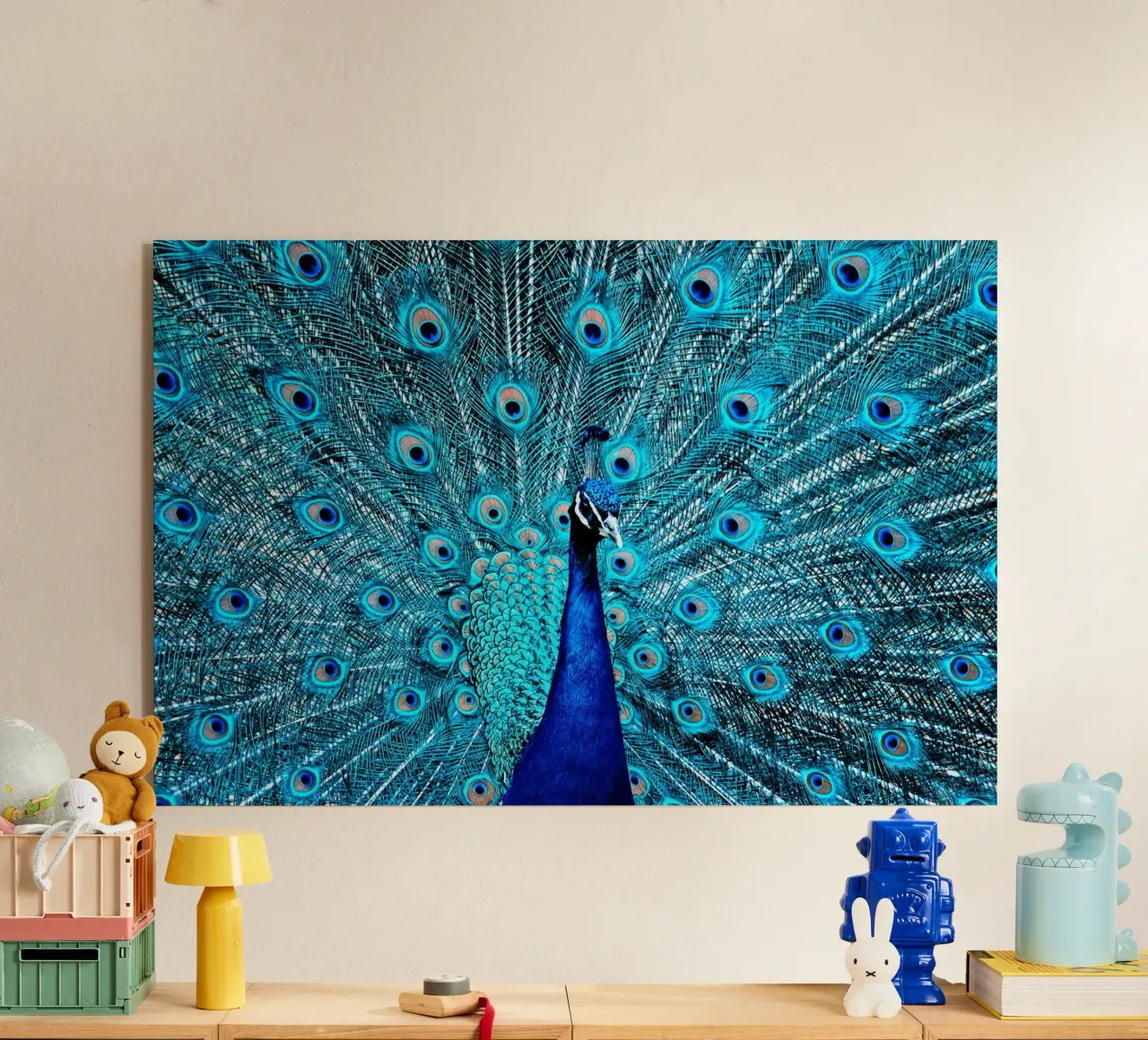 Pavone blu plexiglass da Atteloi