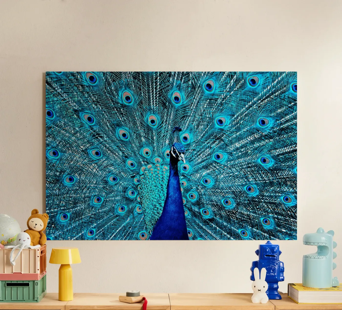 Pavone blu plexiglass da Atteloi