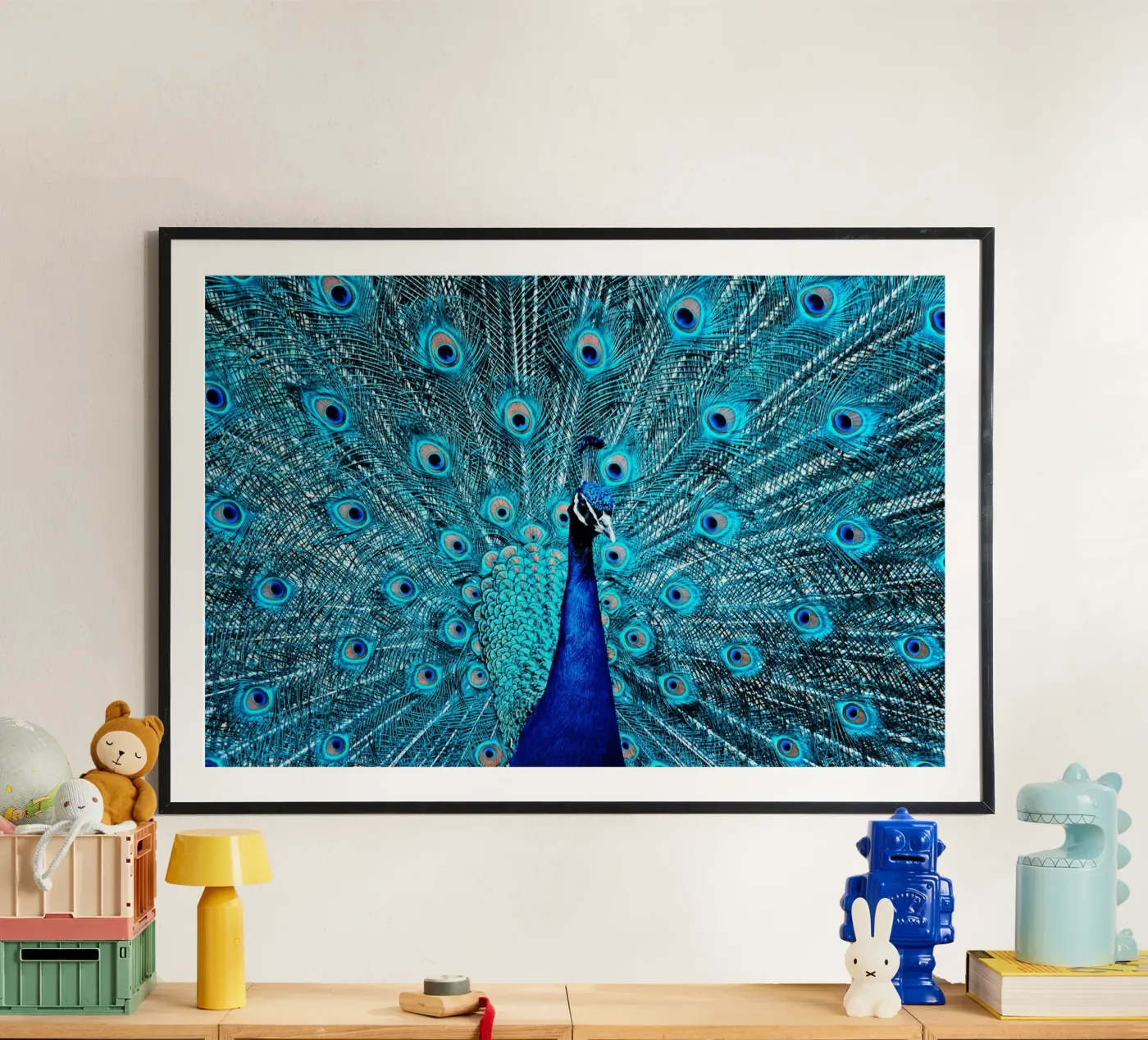 Pavone blu poster da Atteloi