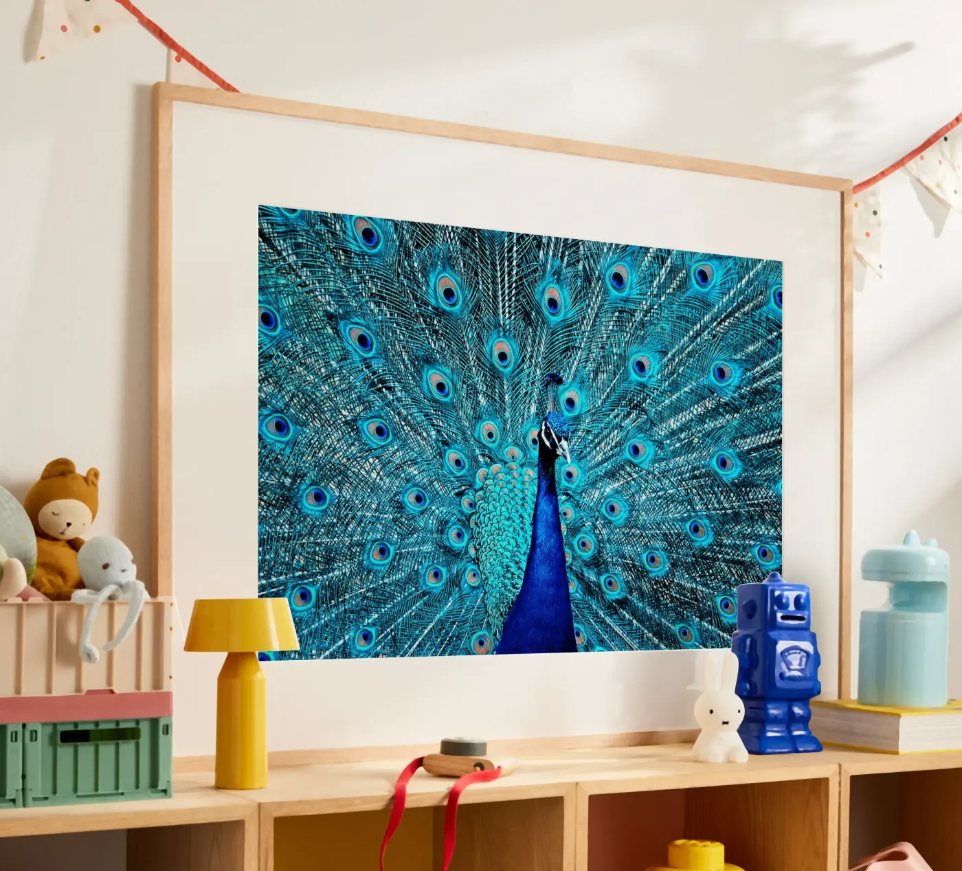 Pavone blu poster da Atteloi