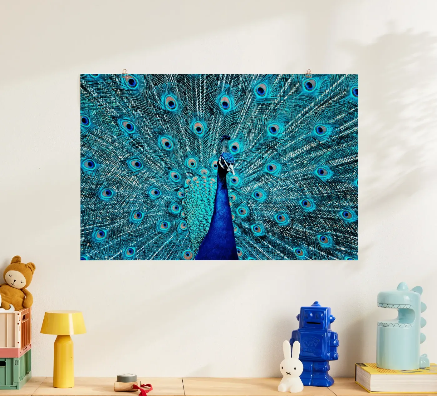Pavone blu poster da Atteloi