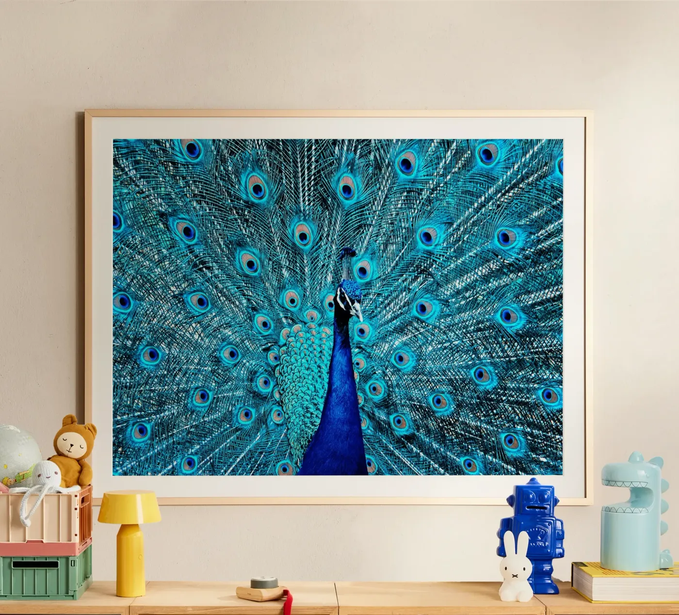 Pavone blu poster da Atteloi