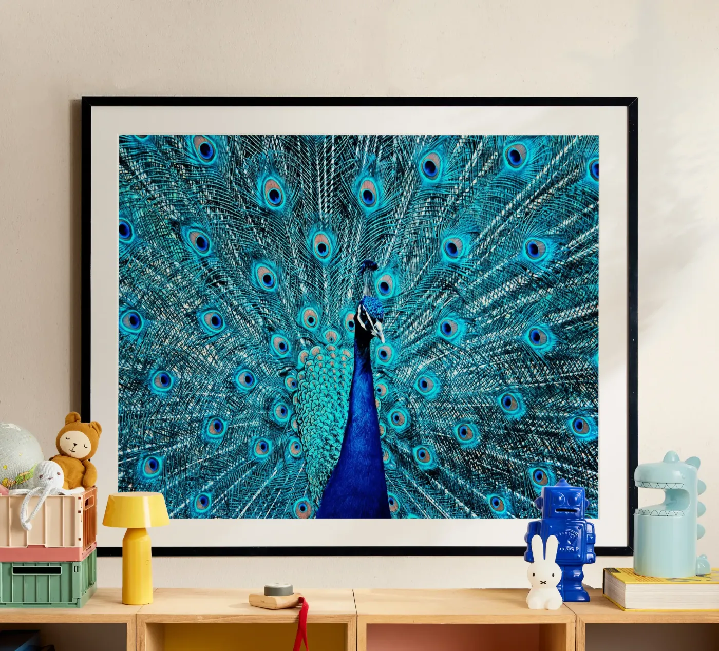 Pavone blu poster da Atteloi