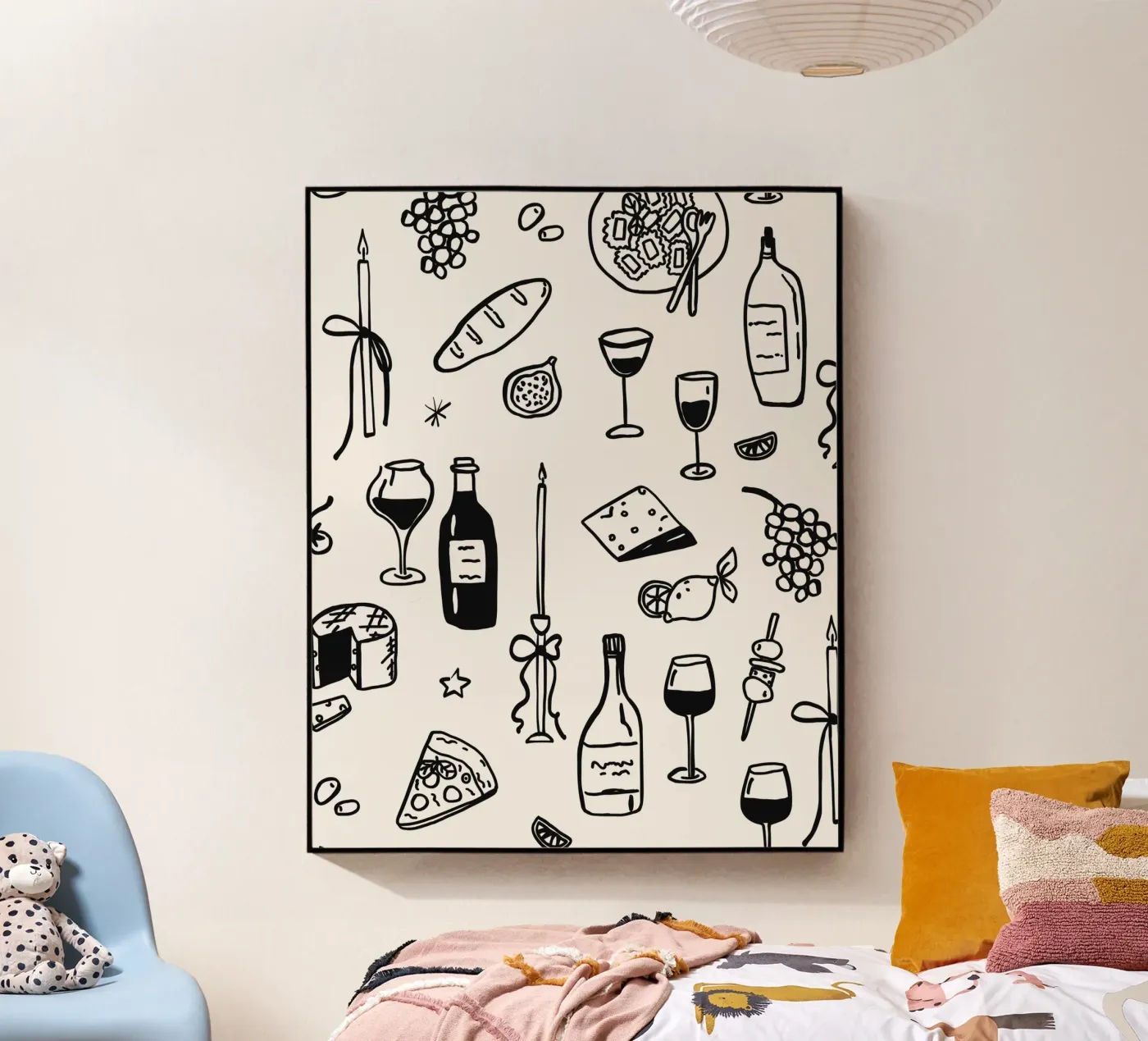 WINE & DINE PATTERN Acryl-Glas von THE WINE CLUB