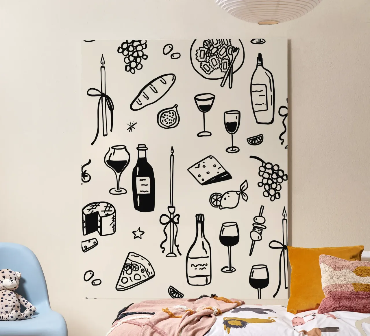 WINE & DINE PATTERN plexiglass da THE WINE CLUB