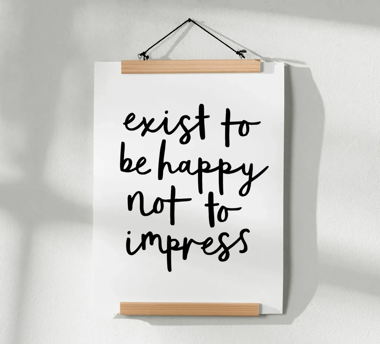 Exister pour être heureux et non pour impressionner Typografie Design poster de THE MOTIVATED TYPE