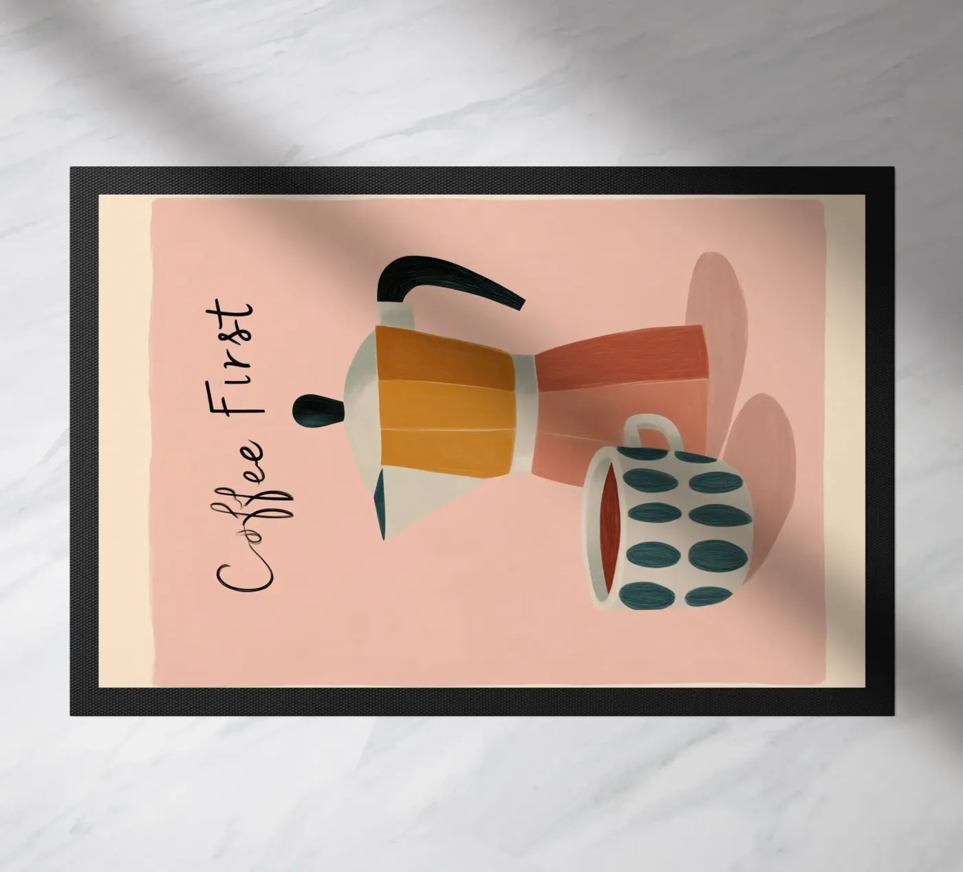 Coffee First doormat by cityart