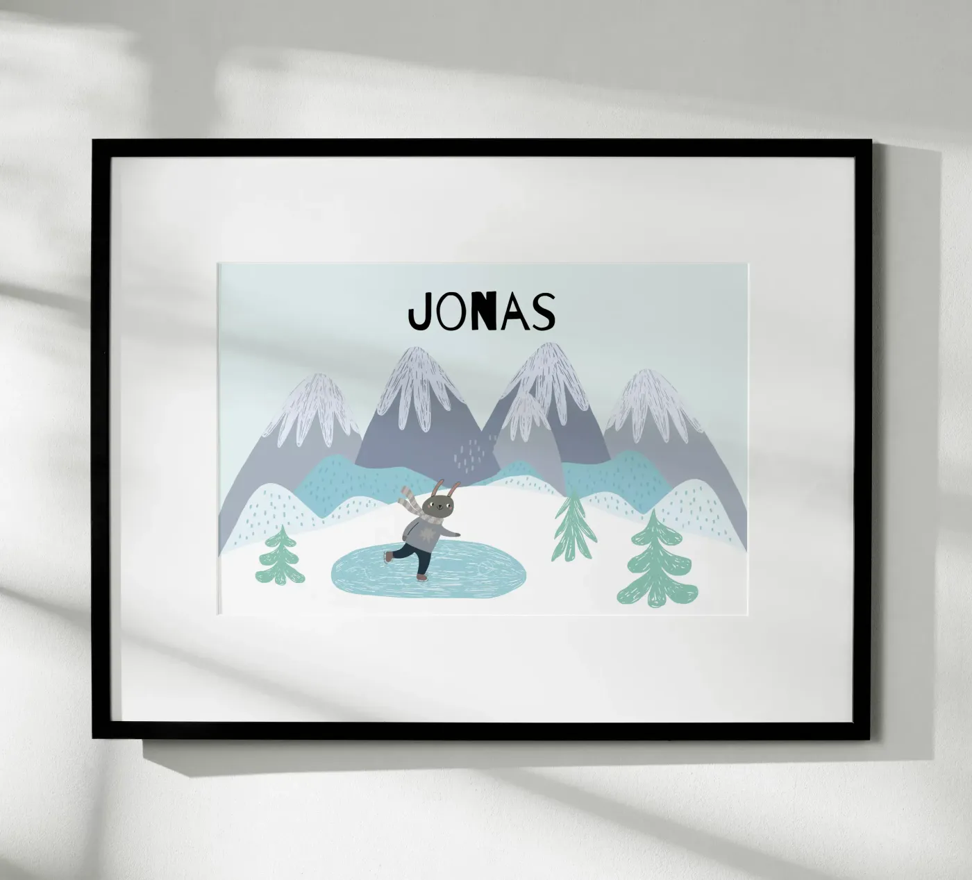 Ice skating hare poster by artographieHome