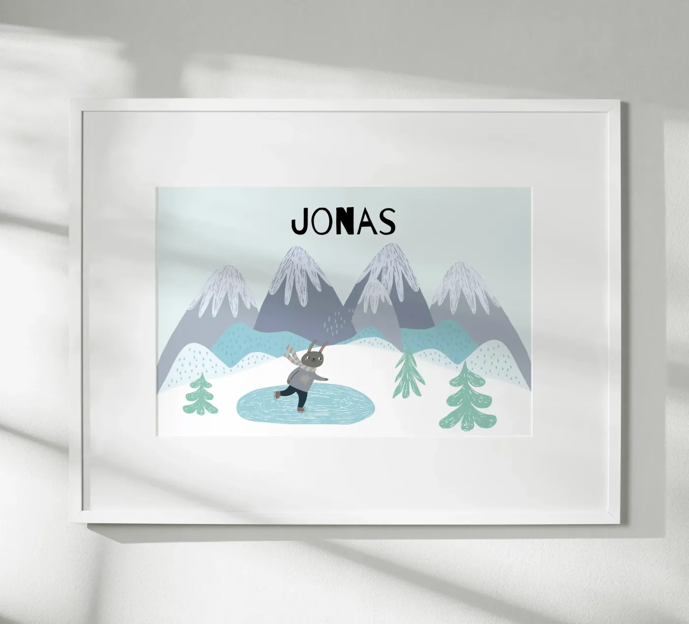 Ice skating hare poster by artographieHome