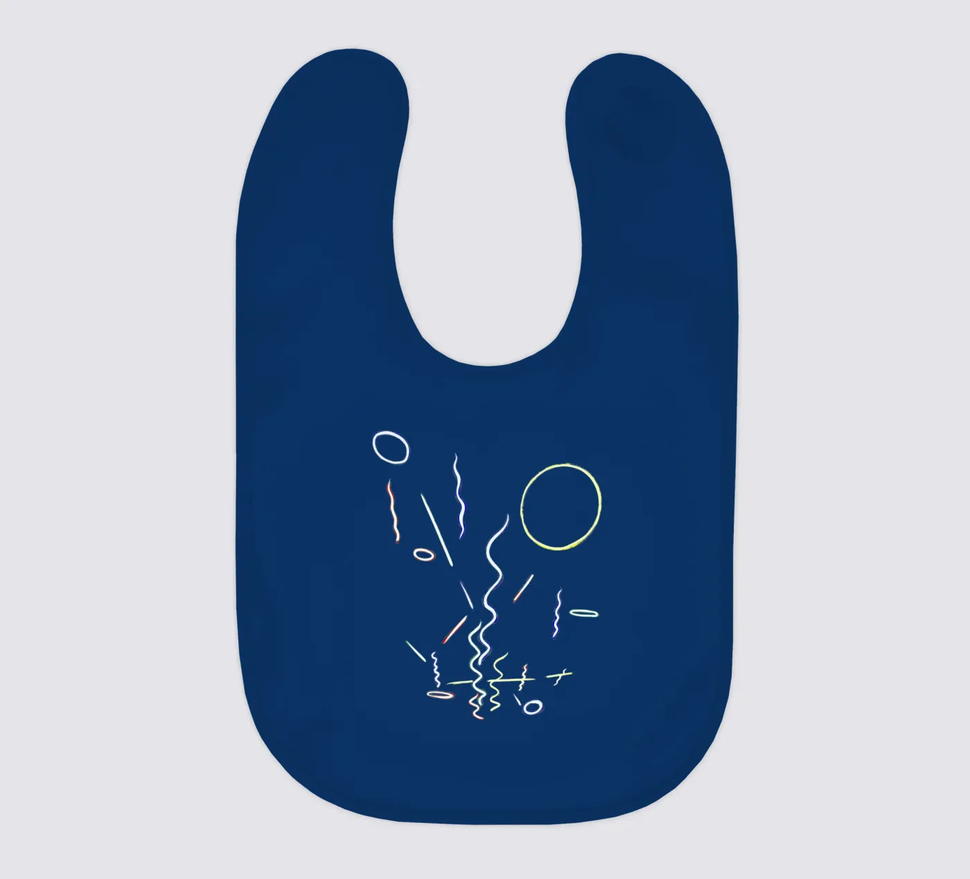 Neon stripes baby bib by Studio Driver