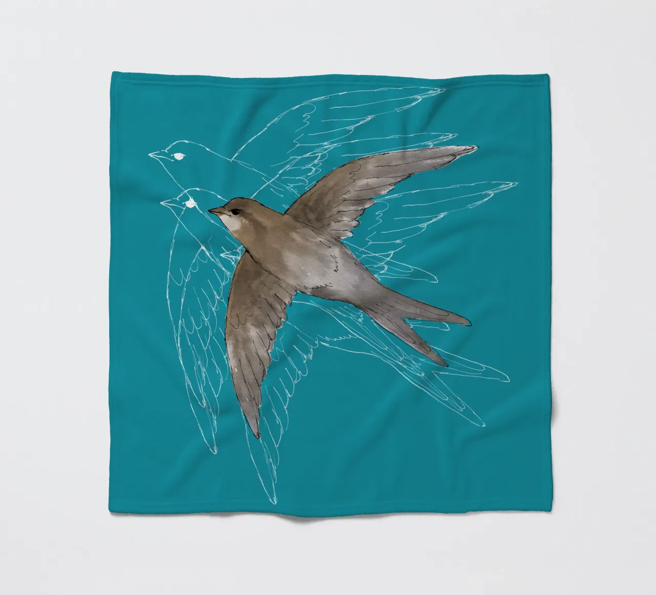 Common Swift in the air fleece blanket by BwiseLizzy
