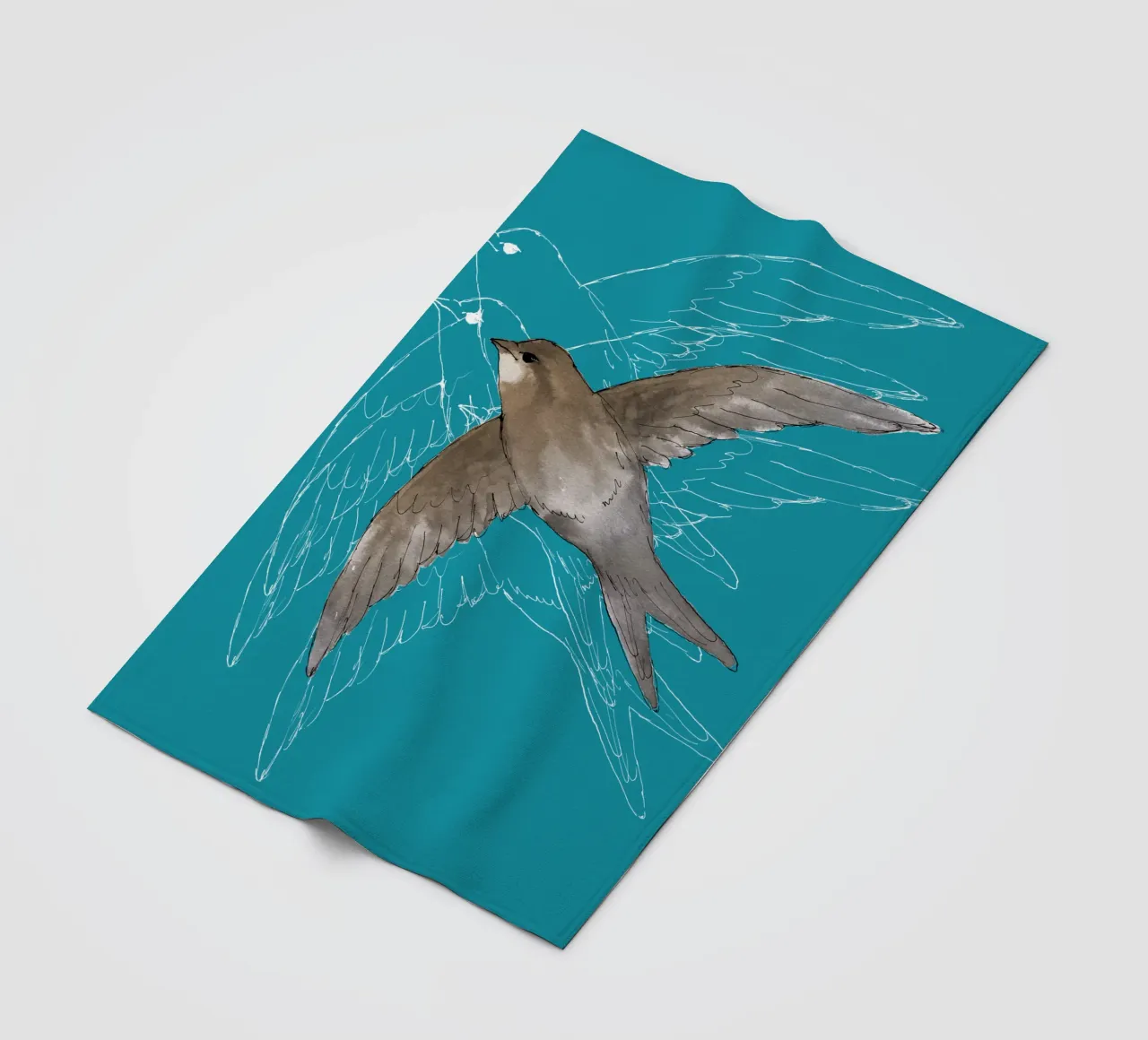 Common Swift in the air fleece blanket by BwiseLizzy