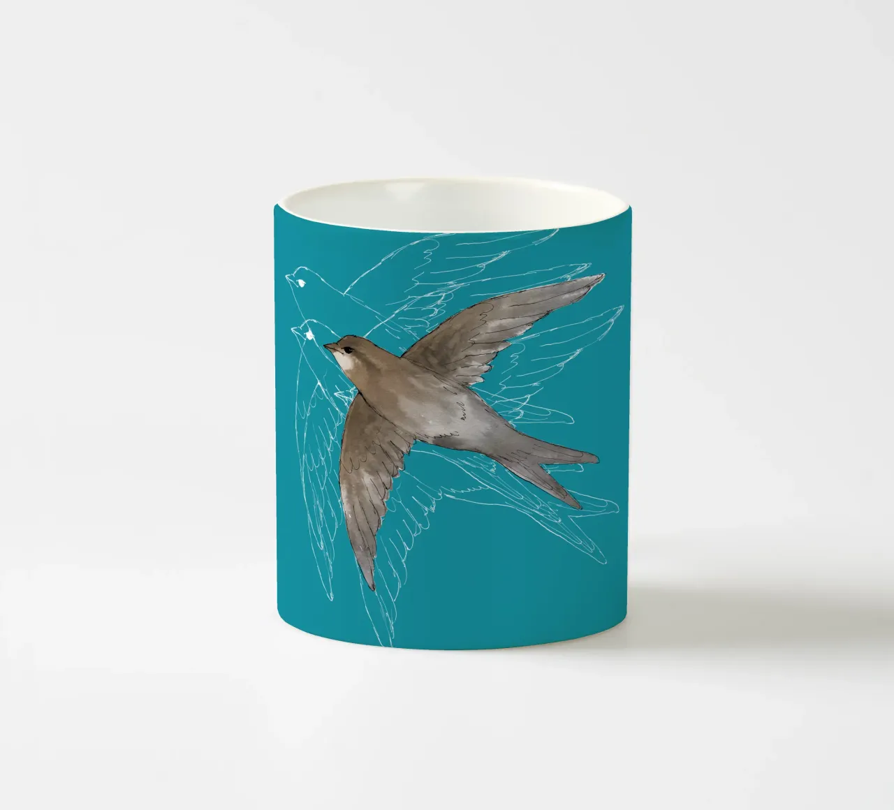 Il rondone comune nell'aria tazza in ceramica da BwiseLizzy