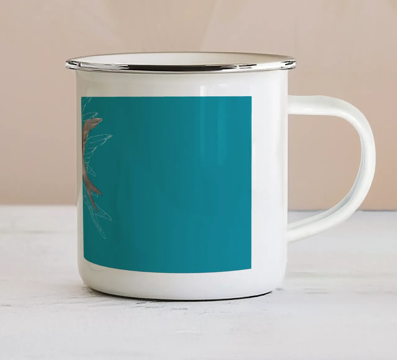 Il rondone comune nell'aria tazza in smalto da BwiseLizzy
