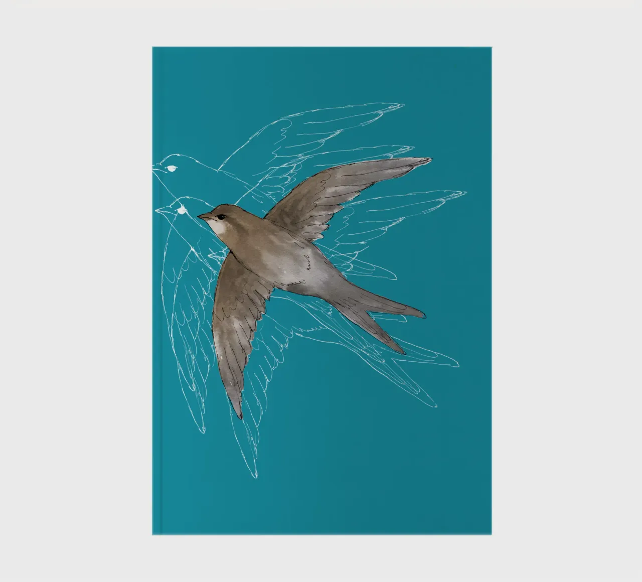 Common Swift in the air notebook by BwiseLizzy