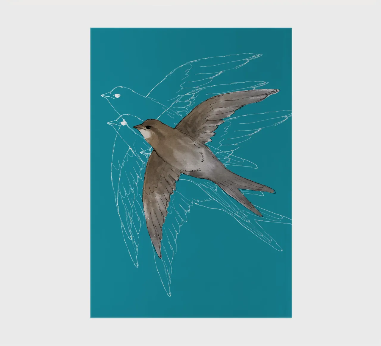 Common Swift in the air notebook by BwiseLizzy