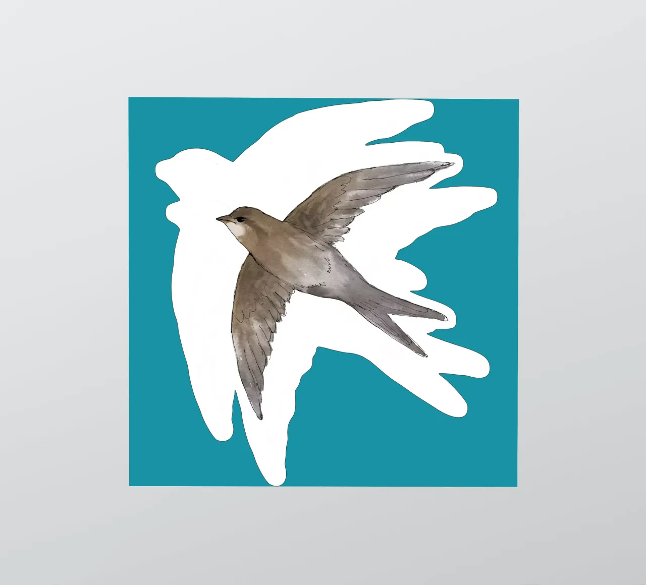 Common Swift dans l'air autocollant de BwiseLizzy