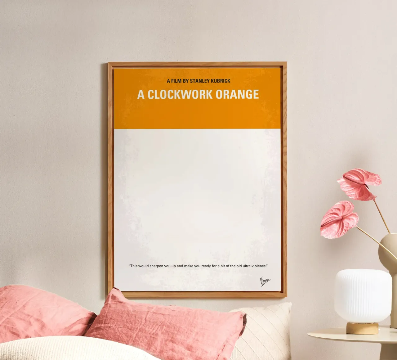 No002 My A Clockwork Orange minimal movie poster-JU alluminio dibond da Chungkong