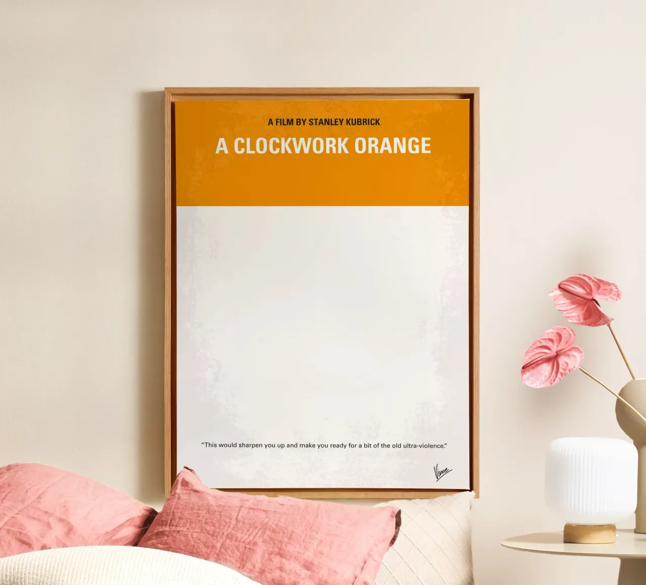 No002 My A Clockwork Orange minimal movie poster-JU tela da Chungkong