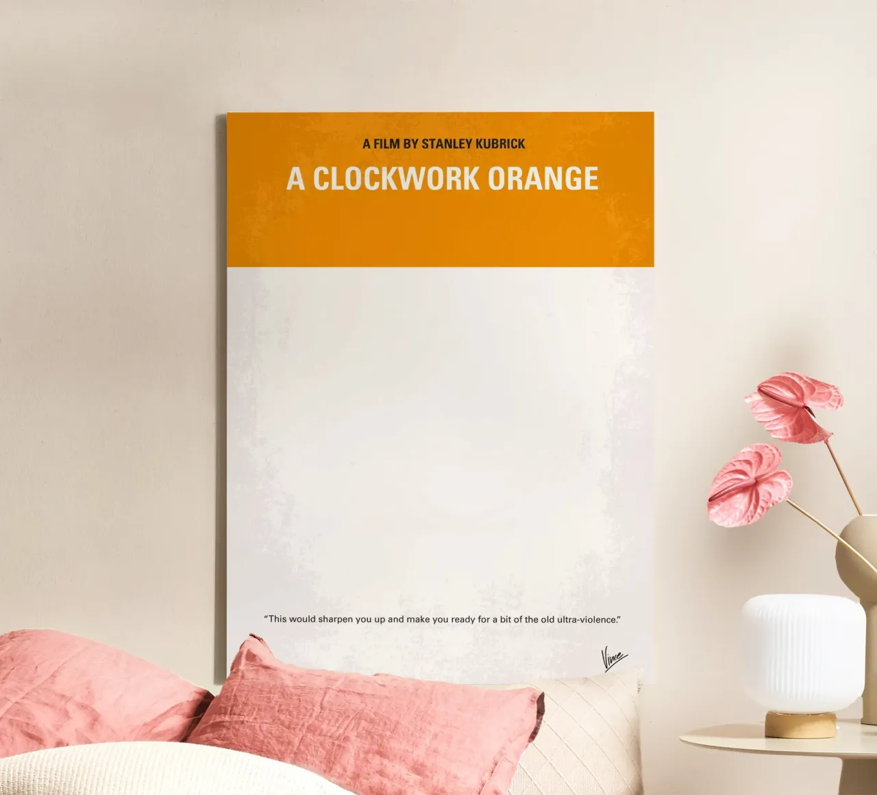 No002 My A Clockwork Orange minimal movie poster-JU tela da Chungkong