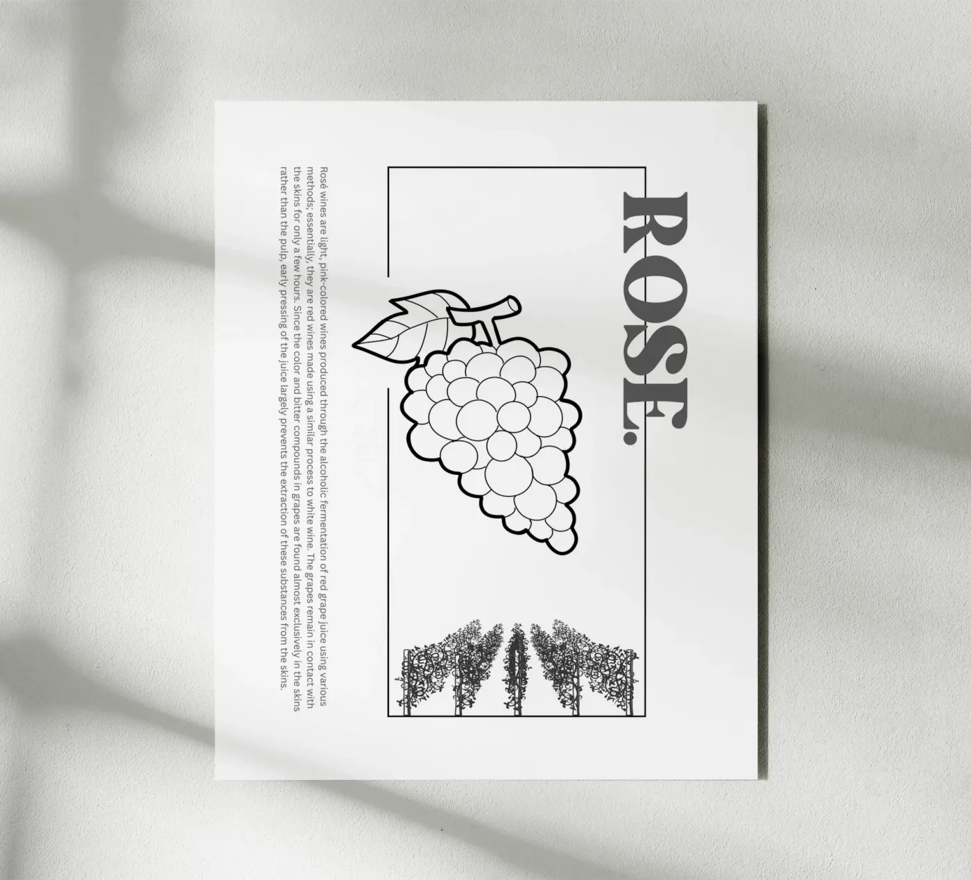 ROSE forex plate by THE WINE CLUB