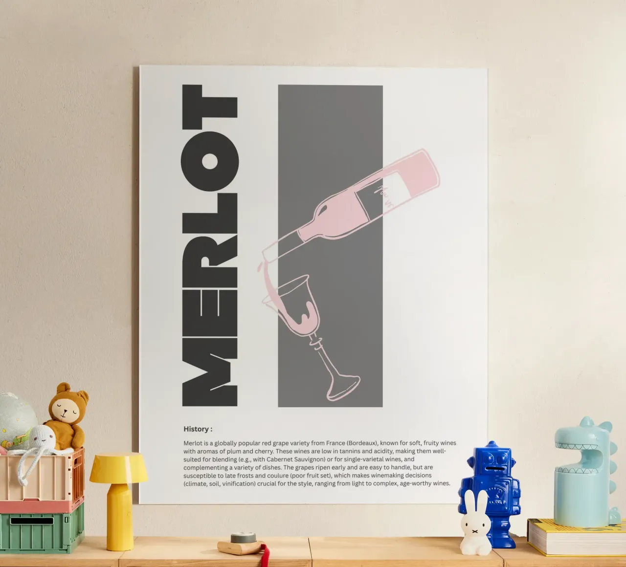 MERLOT plexiglass da THE WINE CLUB