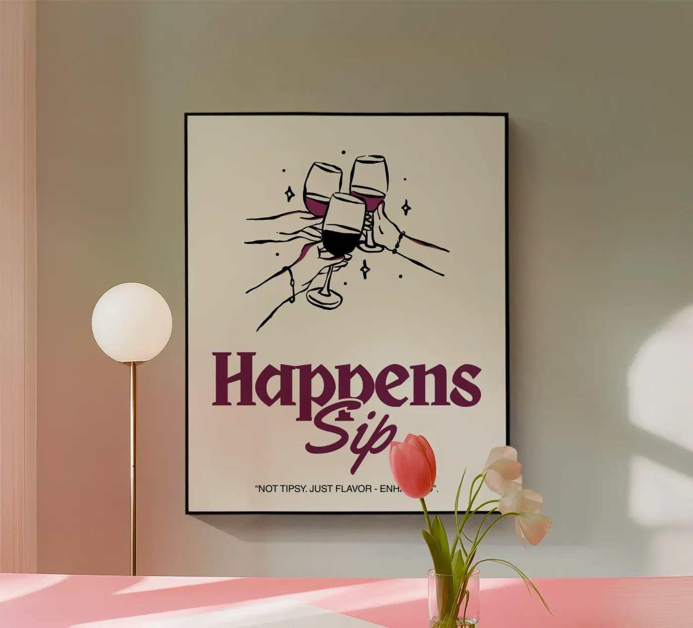 SIP HAPPENS plexiglass da THE WINE CLUB
